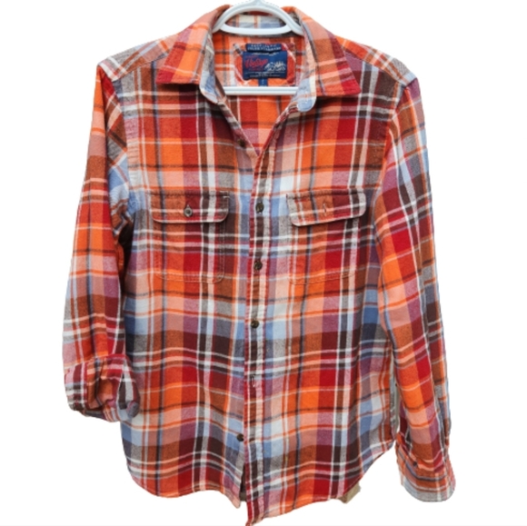 Old Navy Vintage Tops - OLD NAVY Women Vintage Plaid Flannel Shirt, Small